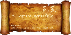 Pellegrini Bonifác névjegykártya